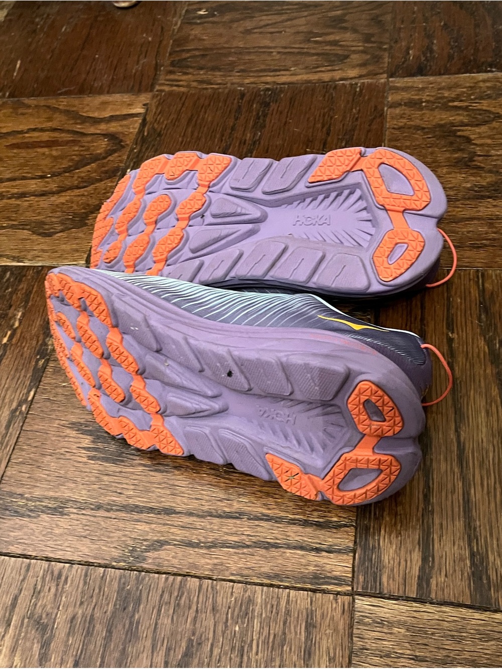 Hoka One One Women's Mint Green & Purple Running Shoes - Picture 5 of 6